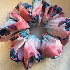 Stitch Character Pink and Blue Hair Scrunchie